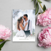 Calligraphie Argent Script Merci photo Mariage