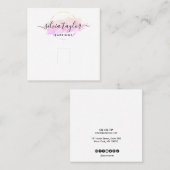 Calligraphie Art Anneau Titulaire Carré Carte de v (Devant / Derrière)