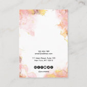 Calligraphie art Blush Pink Earring carte d'affich (Dos)