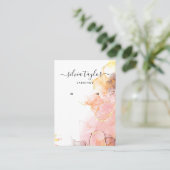 Calligraphie art Blush Pink Earring carte d'affich (Debout devant)