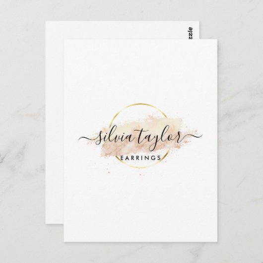 Calligraphie art Écouter carte d'affichage (Devant / Derrière)