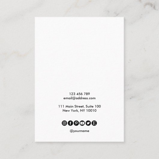 Calligraphie art Écouter carte d'affichage rose (Dos)