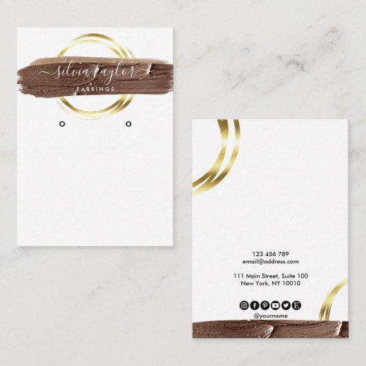 Calligraphie art moderne Écouter carte d'affichage (Devant / Derrière)