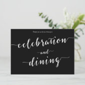 Calligraphie Black Engagement Party Invitations (Debout devant)