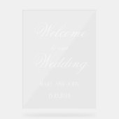 Calligraphie blanc Script simple mariage accueil (Recto)