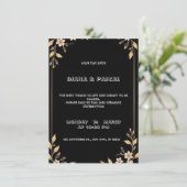 Calligraphie blanche et faire-part de mariage flor (Debout devant)