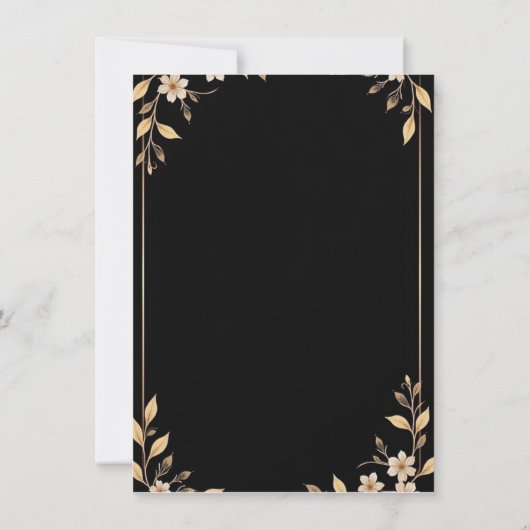 Calligraphie blanche et faire-part de mariage flor (Dos)