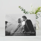 calligraphie blanche vacances mariage faire-part (Debout devant)