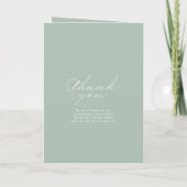 Calligraphie blanche verte Programme de mariage pl (Dos)
