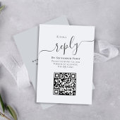 Calligraphie bleue QR Code réponse Mariage