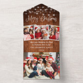 Calligraphie Bois 4 Photo Tout en une carte de Noë (À l'intérieur)