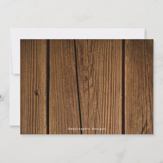 Calligraphie Bois rustique, Soyez Ma Carte De Port (Dos)