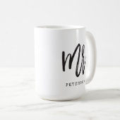 Calligraphie brossée M. Mariage Groom Mug (Devant droit)