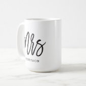 Calligraphie brossée Mme Mariage Mariée Mug (Devant gauche)