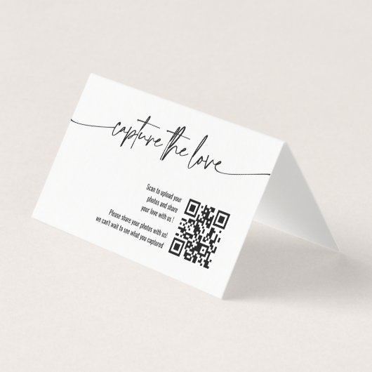 Calligraphie Capture Le code Love QR Carte pliée (Front)