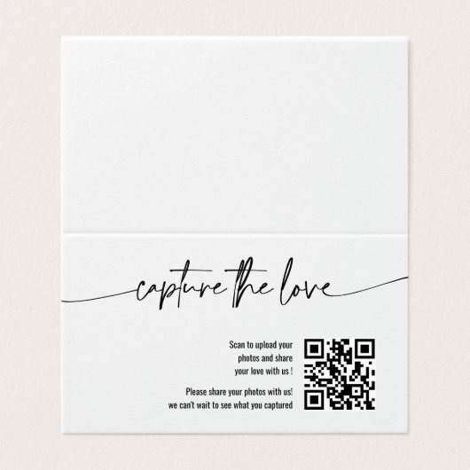 Calligraphie Capture Le code Love QR Carte pliée (Outside Unfolded)