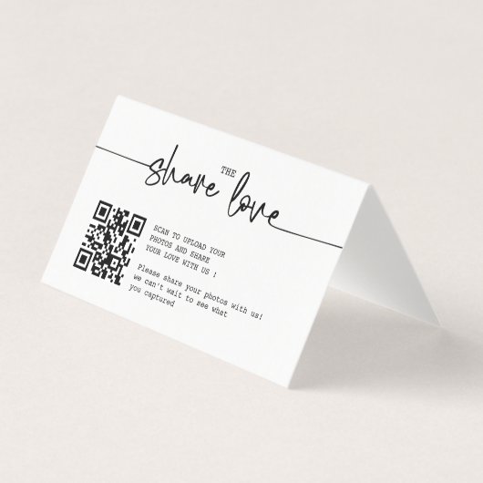 Calligraphie Capture Le code Love QR Carte pliée (Front)