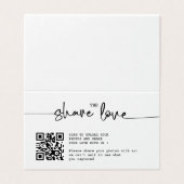 Calligraphie Capture Le code Love QR Carte pliée (Outside Unfolded)