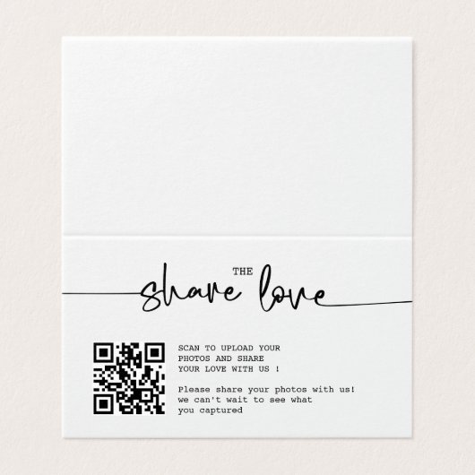 Calligraphie Capture Le code Love QR Carte pliée (Outside Unfolded)