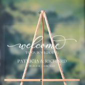 Calligraphie Chic Bienvenue sur notre panneau (Neutre)