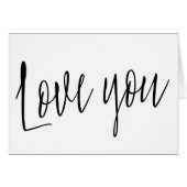 Calligraphie chic moderne "Love you" (Devant horizontal)