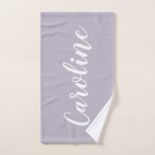 Calligraphie Chic Personnalisée Nom Dusty Lilac (Serviette à main)
