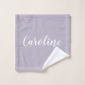 Calligraphie Chic Personnalisée Nom Dusty Lilac (Gant de toilette)