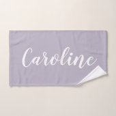Calligraphie Chic Personnalisée Nom Dusty Lilac (Serviette à main)