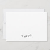 Calligraphie Chic Simple Invitation de douche nupt (Dos)