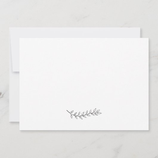 Calligraphie Chic Simple Invitation de douche nupt (Dos)