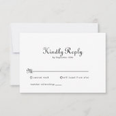 Calligraphie Classic Minimaliste Mariage Carte RSV (Devant)