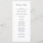 Calligraphie classique élégant Programme de mariag (Dos)