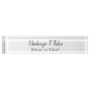 Calligraphie classique Élégante Plaque blanche sim