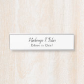 Calligraphie classique Élégante Plaque blanche sim (Devant)
