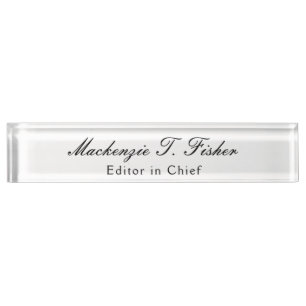 Calligraphie classique Élégante Plaque blanche sim
