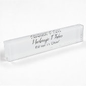 Calligraphie classique Élégante Plaque Gris simple