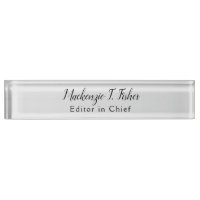 Calligraphie classique Élégante Plaque Gris simple