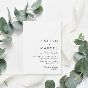 Calligraphie classique minimaliste Faire-part de m