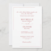 Calligraphie Classique Moderne Mariage invitations (Devant)