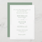 Calligraphie Classique Moderne Mariage invitations (Devant / Derrière)