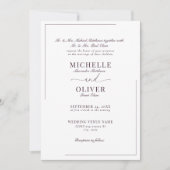 Calligraphie Classique Moderne Mariage invitations (Devant)