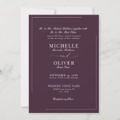 Calligraphie Classique Moderne Mariage invitations (Devant)