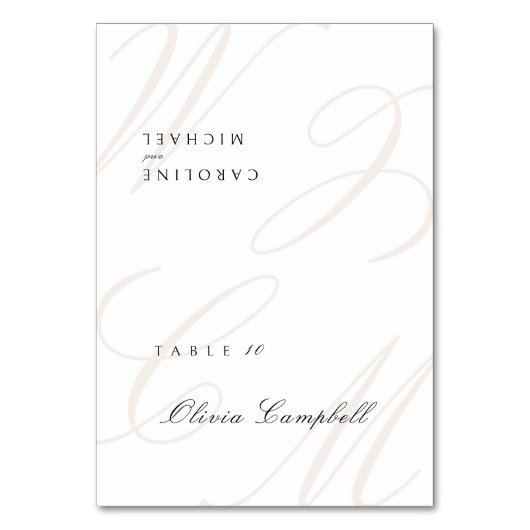 Calligraphie Classique Monogramme Plaqué Carte Pla (Par défaut)