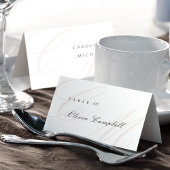 Calligraphie Classique Monogramme Plaqué Carte Pla