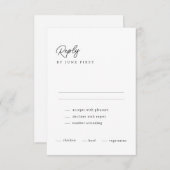 Calligraphie classique Noir Blanc Mariage Carte RS (Devant / Derrière)