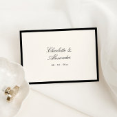 Calligraphie classique Vieux argent Carte Place