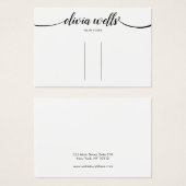 Calligraphie Clip à cheveux blancs Barrette (Devant & derrière)