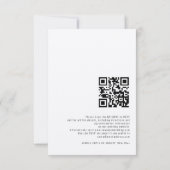 Calligraphie Code QR Mariage Soirée Invitation (Dos)