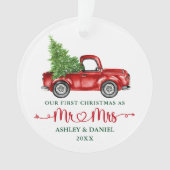 Calligraphie Coeur Notre premier Camion Rouge de N (devant)