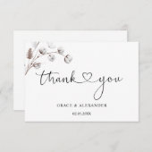 Calligraphie Coeur Script Mariage Merci (Devant / Derrière)